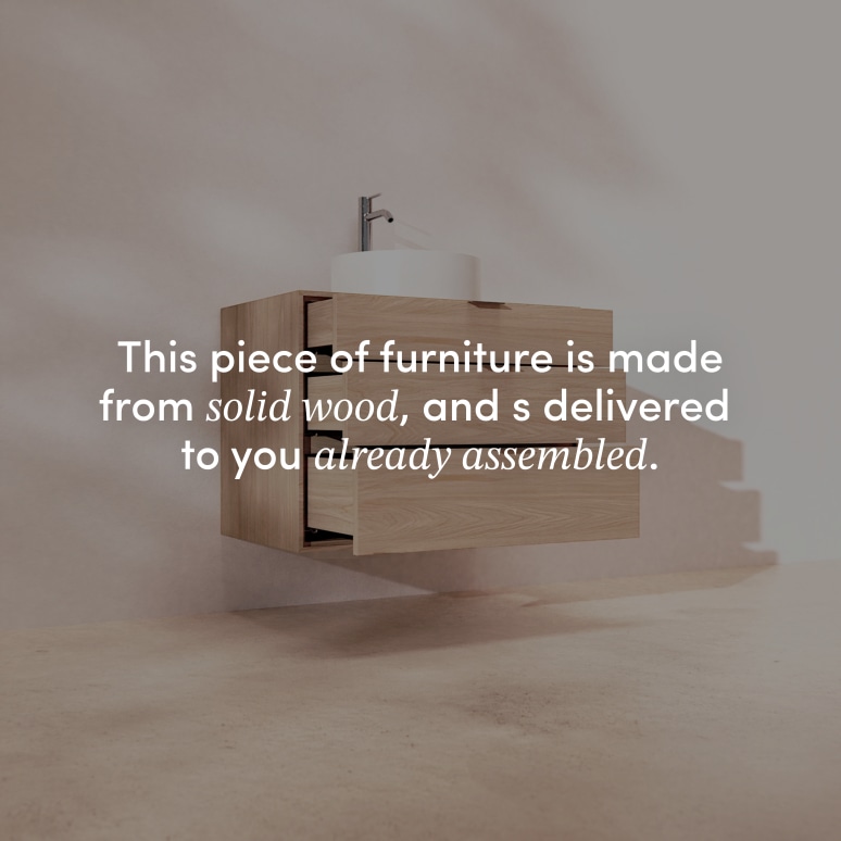 Senson - Solid oak bathroom unit 80 cm