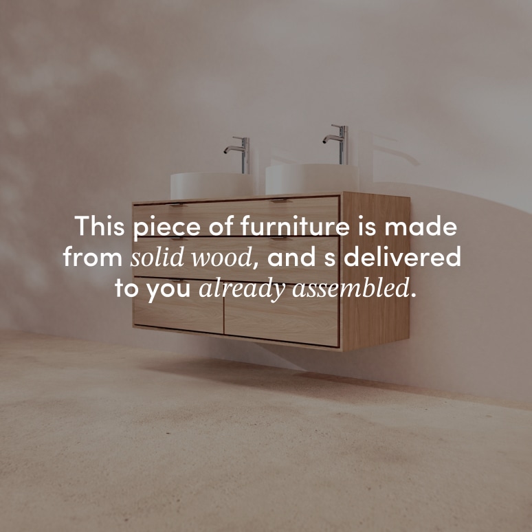 Senson - Solid oak bathroom unit 120 cm