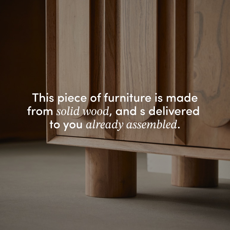 Olga - Solid acacia storage unit 120 cm