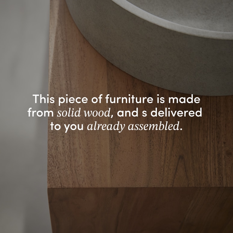 Olga - Solid acacia vanity unit 145 cm