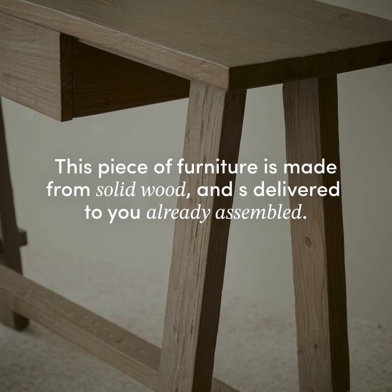 Abby - Console table in solid reclaimed pine