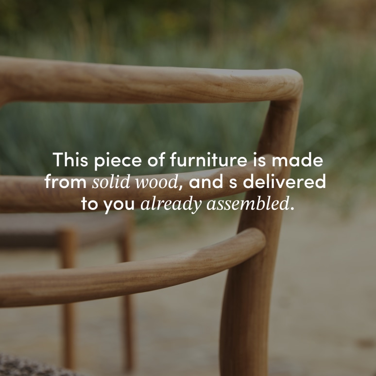 Lily - Solid teak and rope garden chair