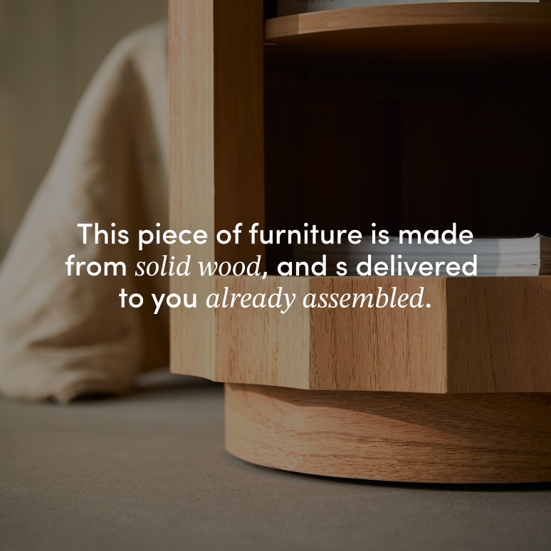 Andréa - Bedside table in solid mindi wood