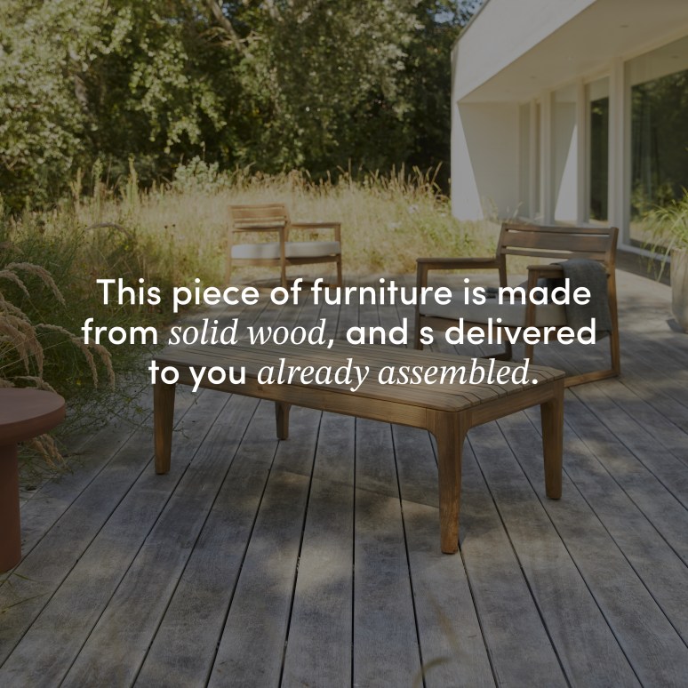 Vasco - Garden coffee table in solid reclaimed teak