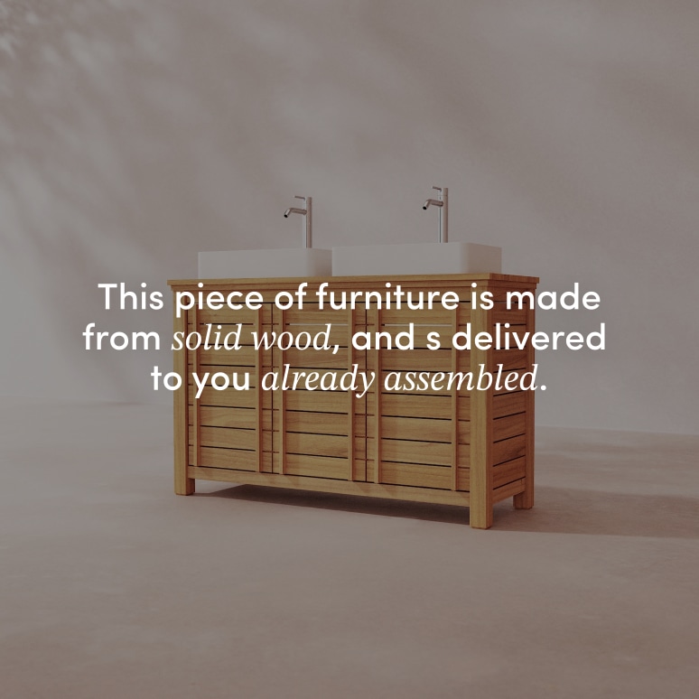 Rose - Solid teak basin unit 125 cm