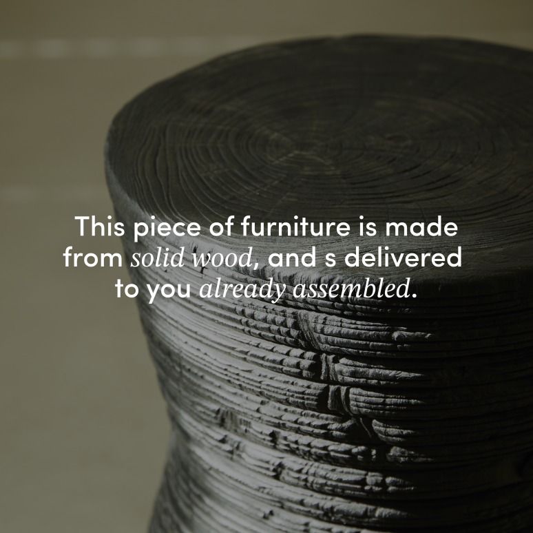 Diabolo - Black Solid Teak End Table