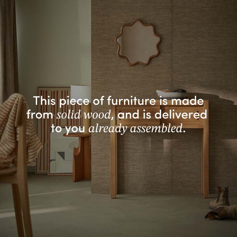 Anton - Hallway console table in solid teak 80 cm D. 25 cm