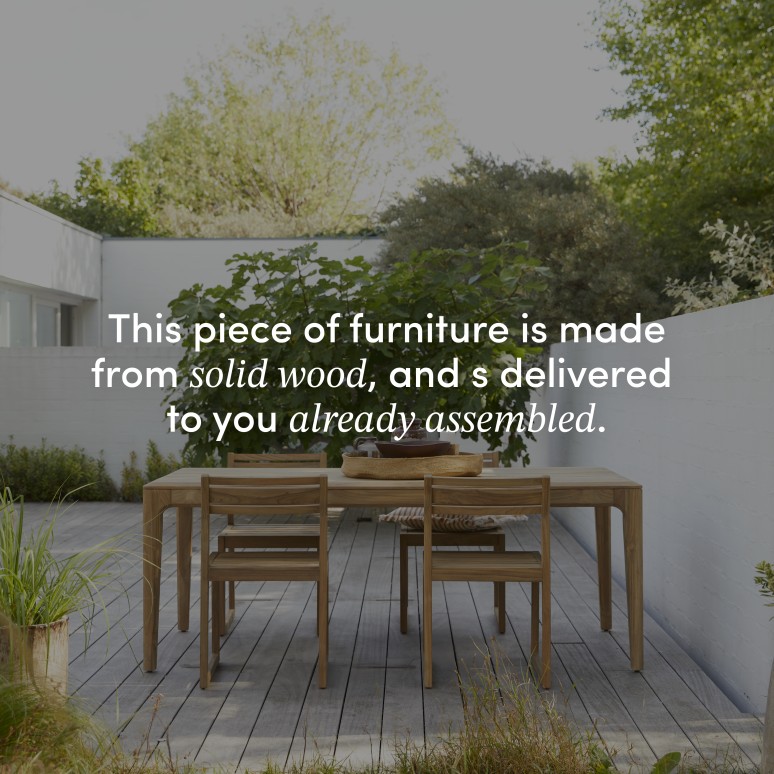 Vasco - Solid recycled teak Garden set, 4 chairs