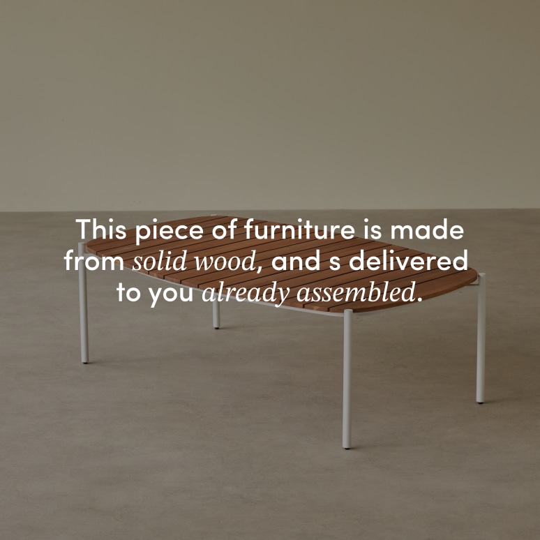 Luca - Solid acacia and metal garden coffee table