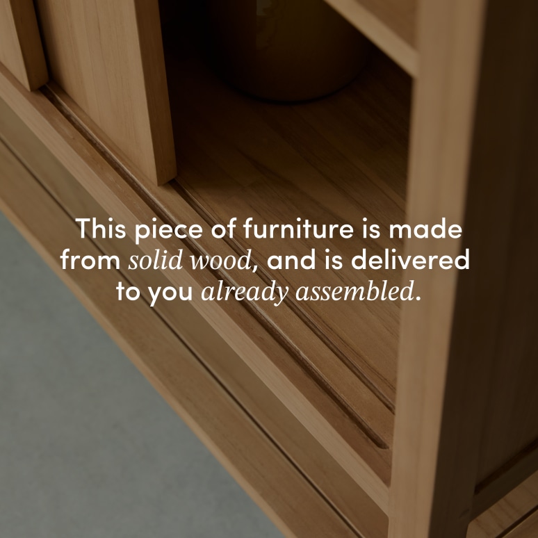 Anton - Sideboard in solid teak, 100 cm