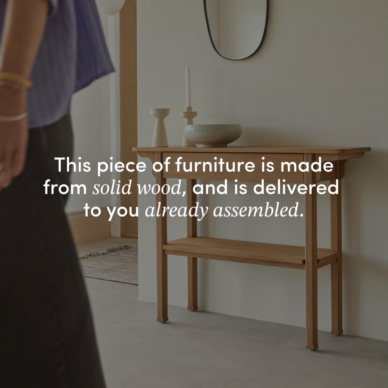 Elie -  Console Table in solid mahogany