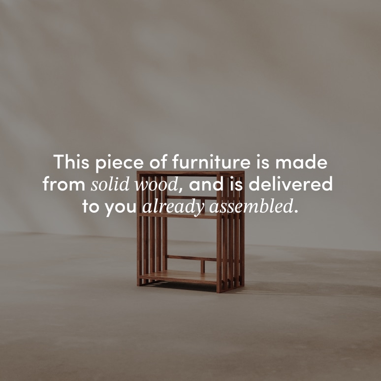 Harry - Low Bookcase in solid acacia