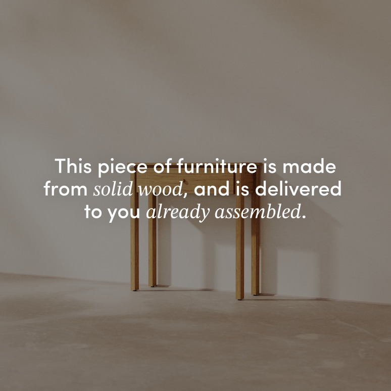 Renata - Solid rubberwood console table D. 28 cm