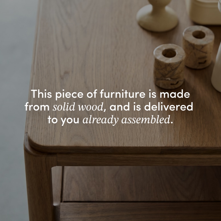 Arto - TV Stand in solid walnut, 100 cm
