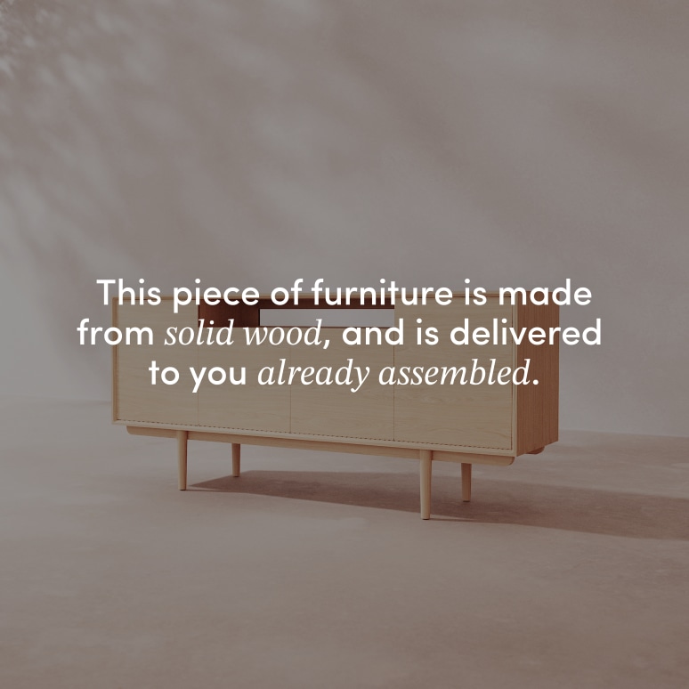 Ellie - Sideboard in solid oak, 180 cm