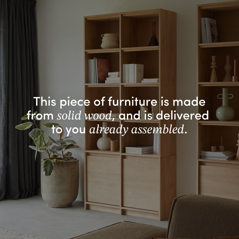 Aliette - Bookcase in solid oak