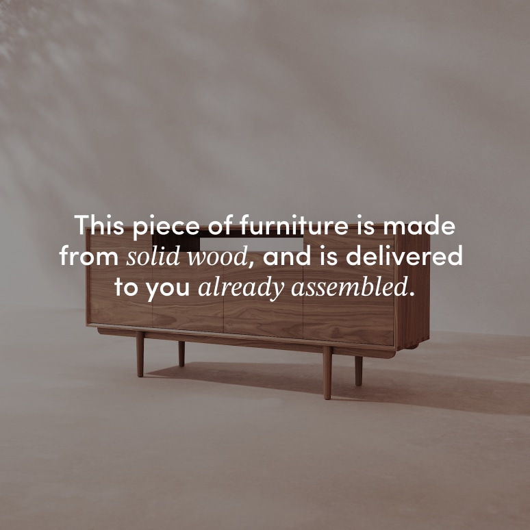 Elllie - Sideboard in solid walnut, 180 cm