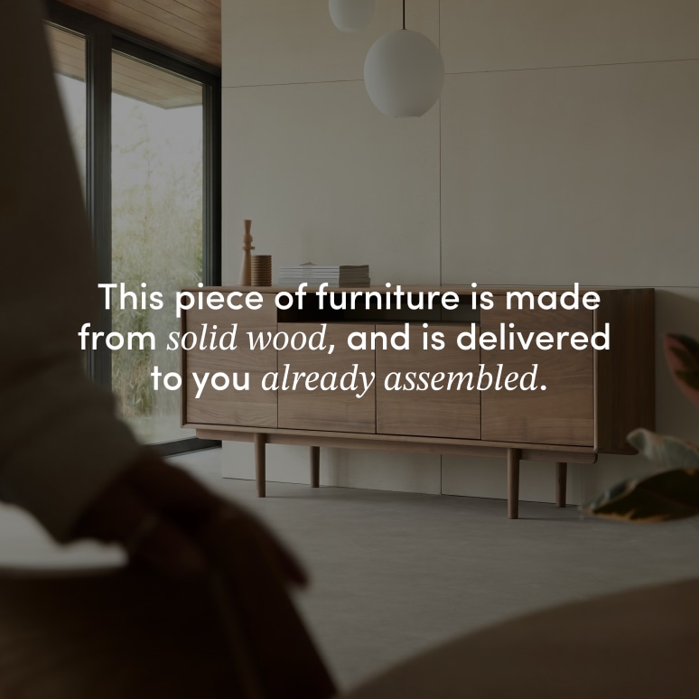 Ellie - Sideboard in solid walnut, 180 cm