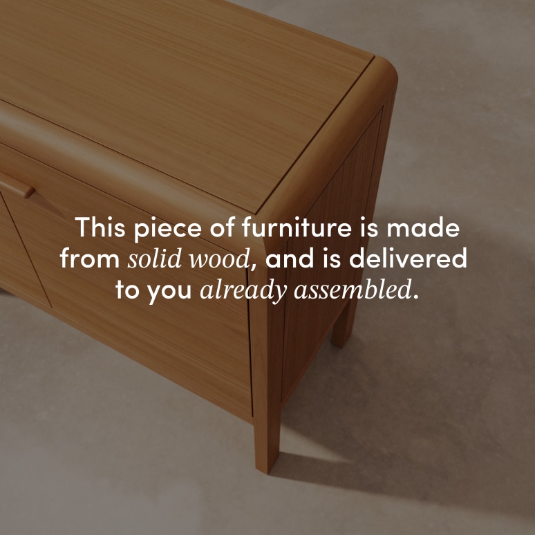 Livia - Sideboard in solid mahogany, 100 cm