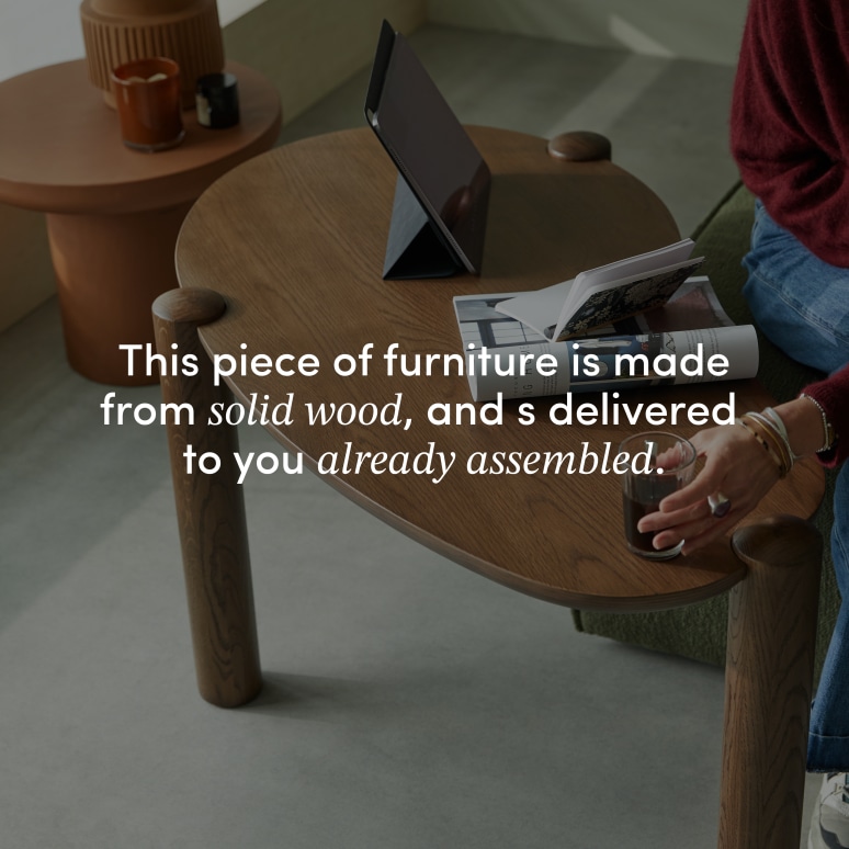 Nora - Coffee Table in solid oak, tall version