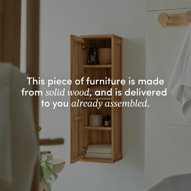 Jacob - Solid teak wall unit