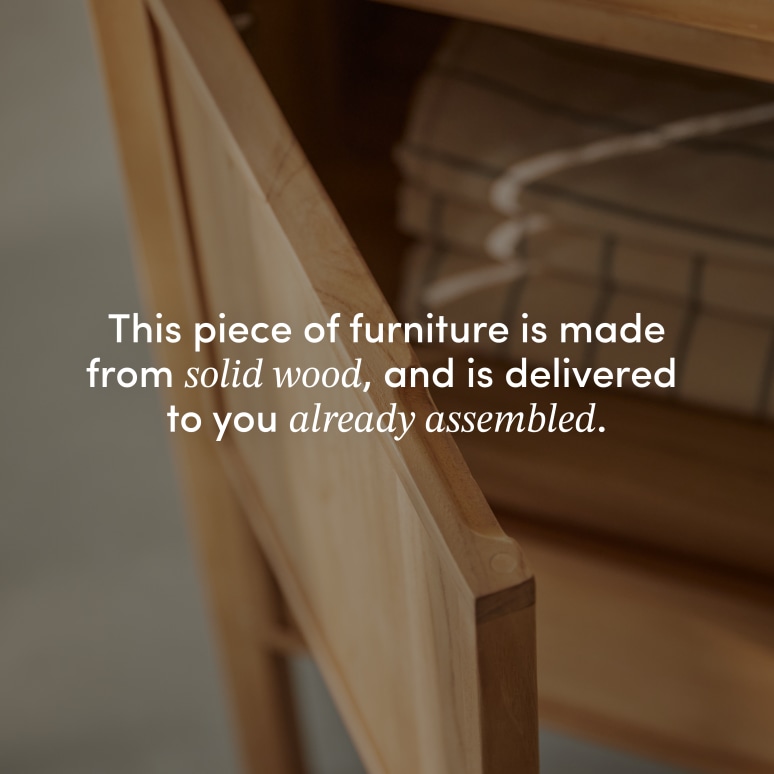 Jane - Solid teak vanity unit 80 cm