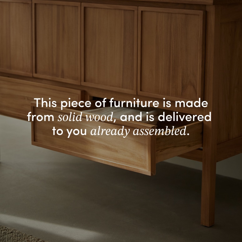 Jane - Solid teak vanity unit 120 cm