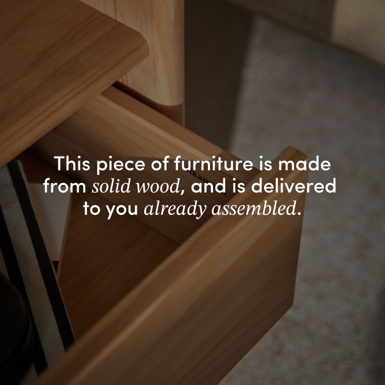 Alfie - Solid pine bedside table