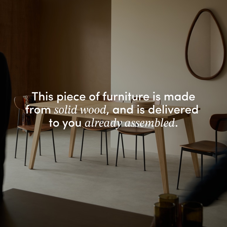 Esmée - Extendable dining table in solid oak, 4-6 seats