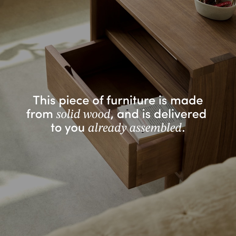 Ellie - Solid walnut bedside table