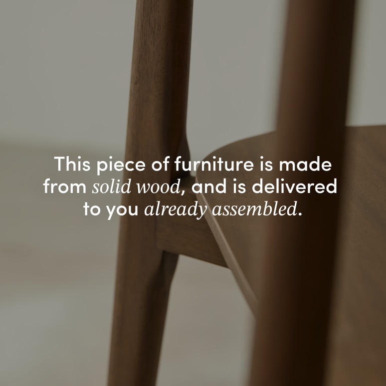 Jonàk - Chair in solid mahogany brown