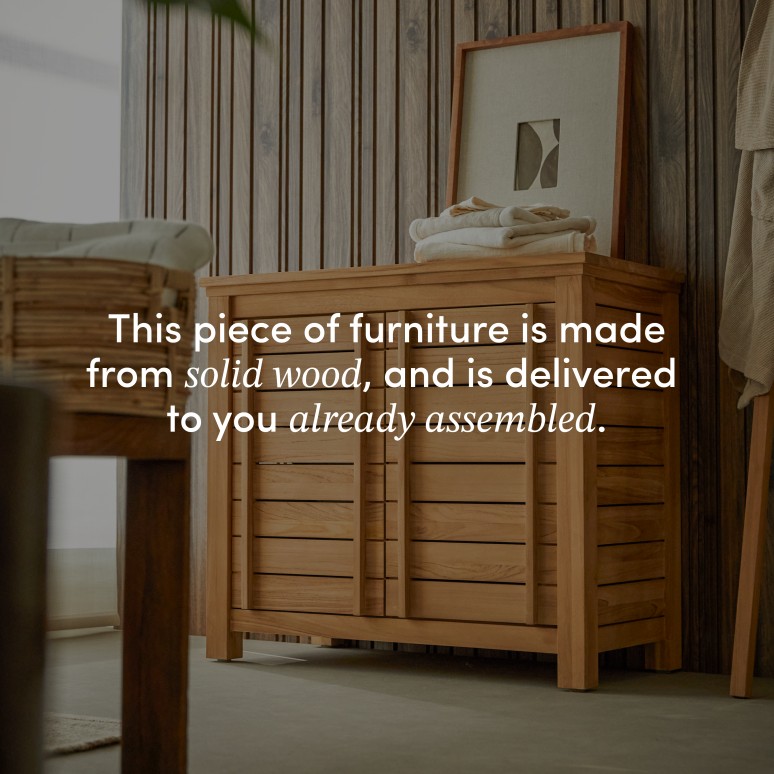 Rose - Solid teak storage unit 90 cm