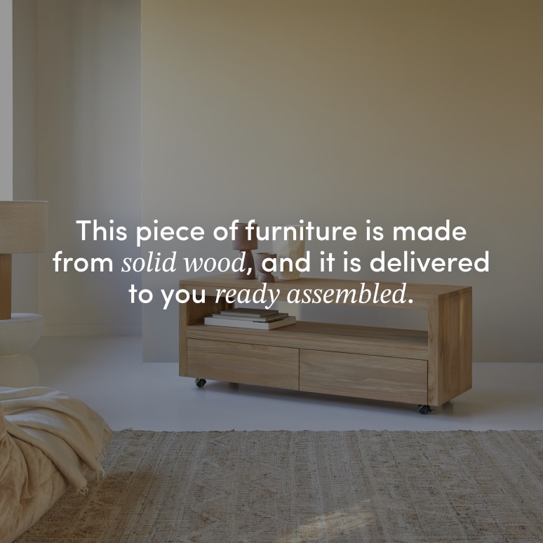 Anoa - Solid teak TV unit - 140 cm