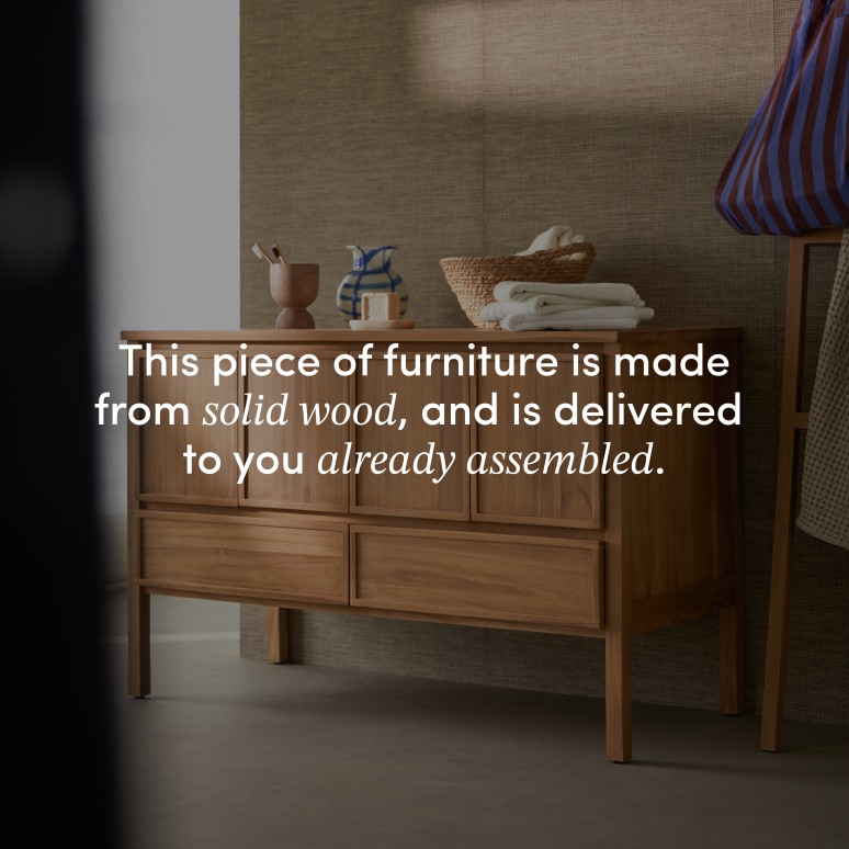 Jane - Solid teak storage unit 120 cm
