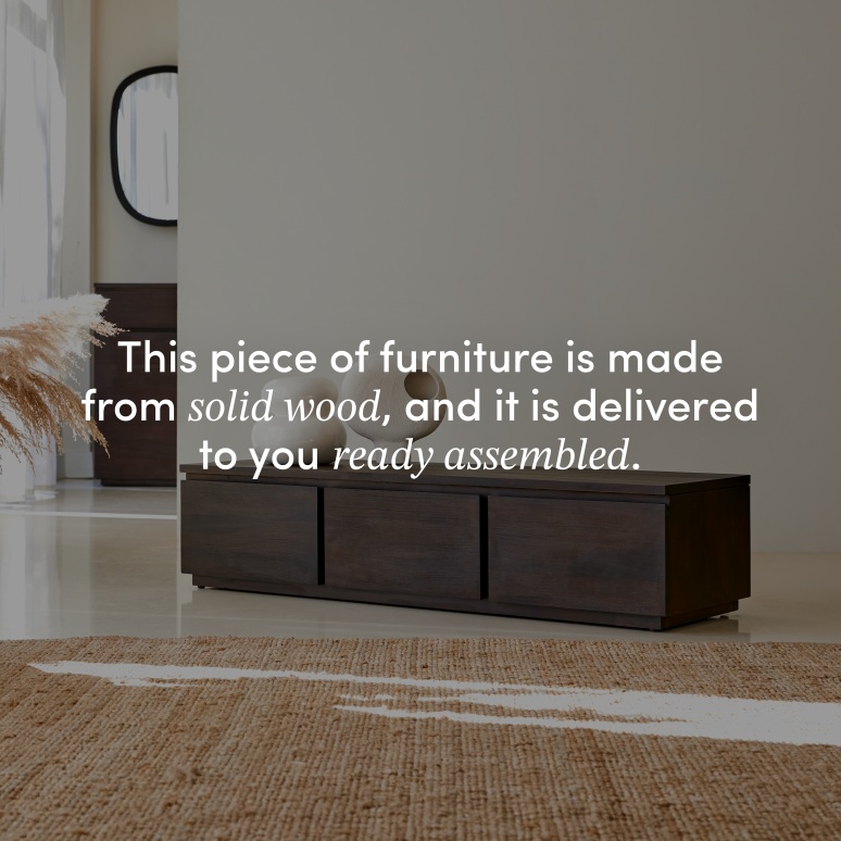 Eva - Solid mahogany TV unit 135 cm