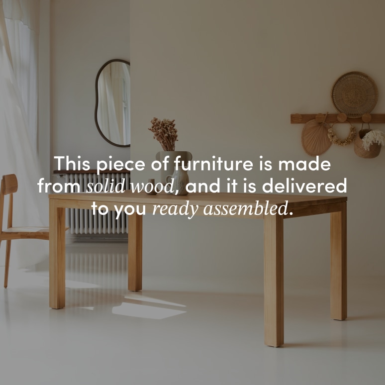 Eden - Solid teak dining table, seats 6-8 people