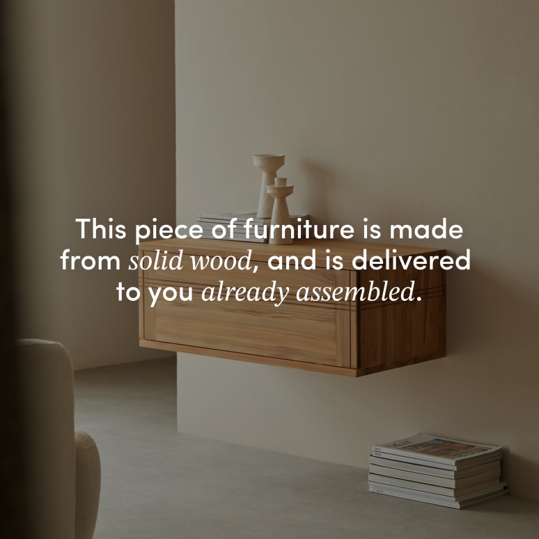 Basic - TV Stand in solid teak, 80 cm