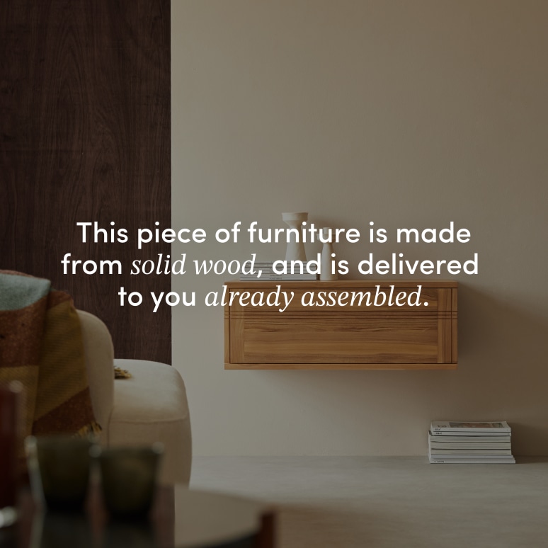 Basic - TV Stand in solid teak, 80 cm
