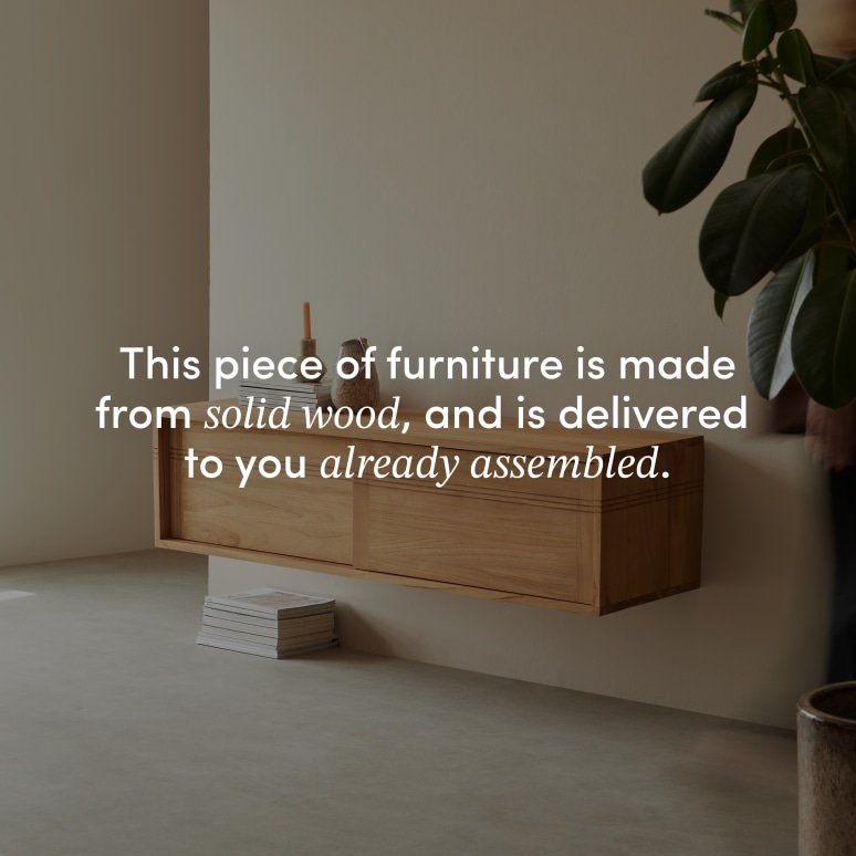 Basic - TV Stand in solid teak, 140 cm