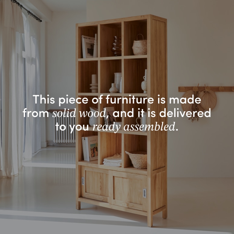 Coffee Tek - Solid teak bookcase