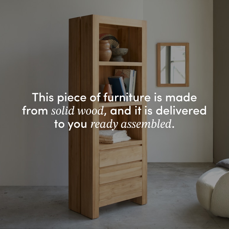 Eden - Solid teak bookcase