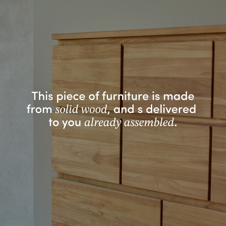Milano - Hallway chest of drawers in solid teak