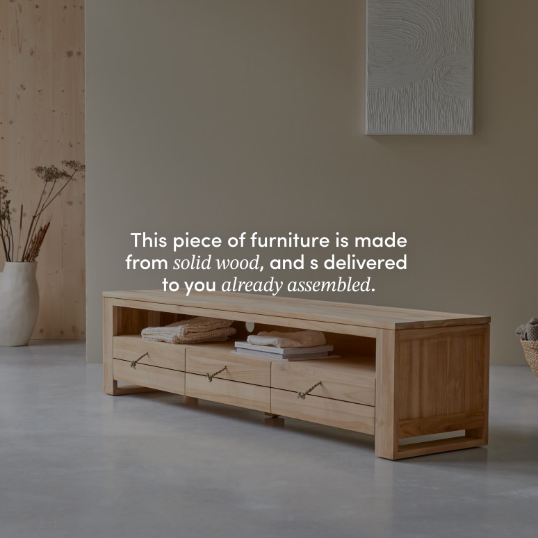 Minimalys - Solid Teak TV Stand