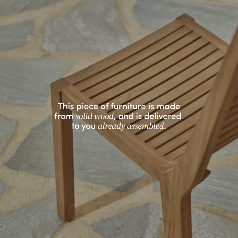 Teo - Set of 2 solid teak outdoor chair