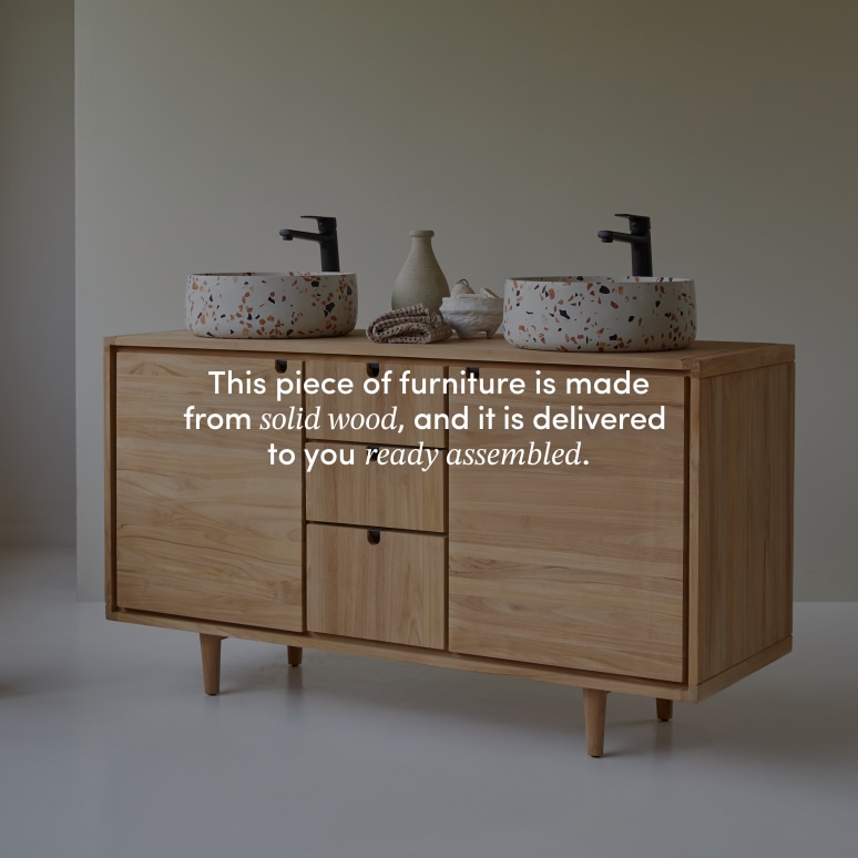 Jonàk - Solid Teak 57" Double Vanity