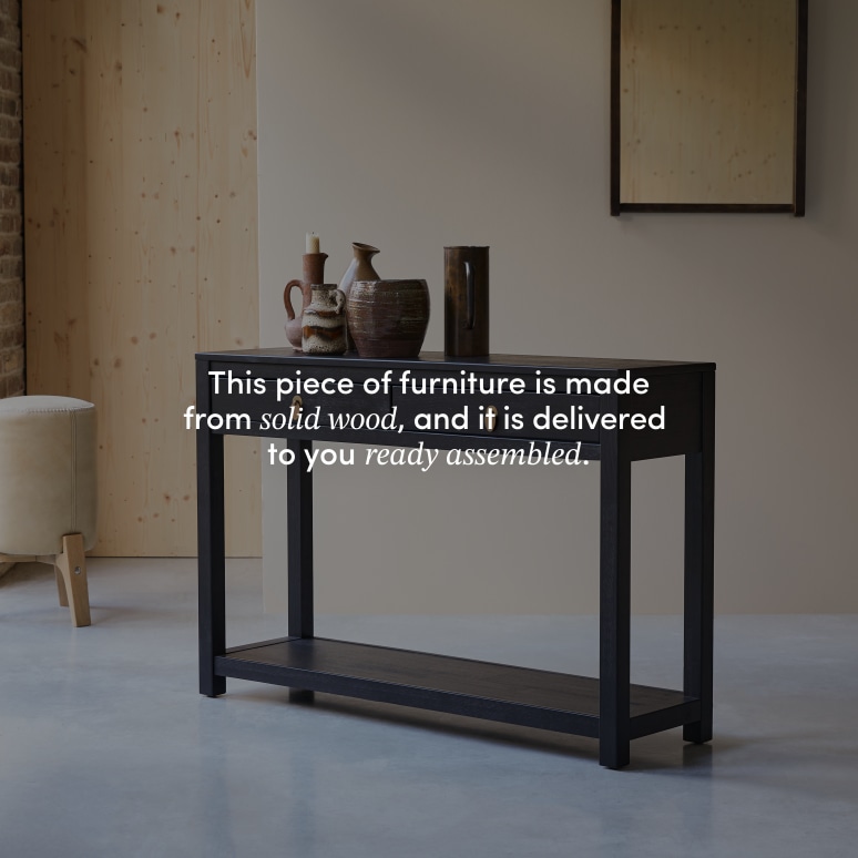 Zenaka - Solid Pine 2-Drawer Console Table