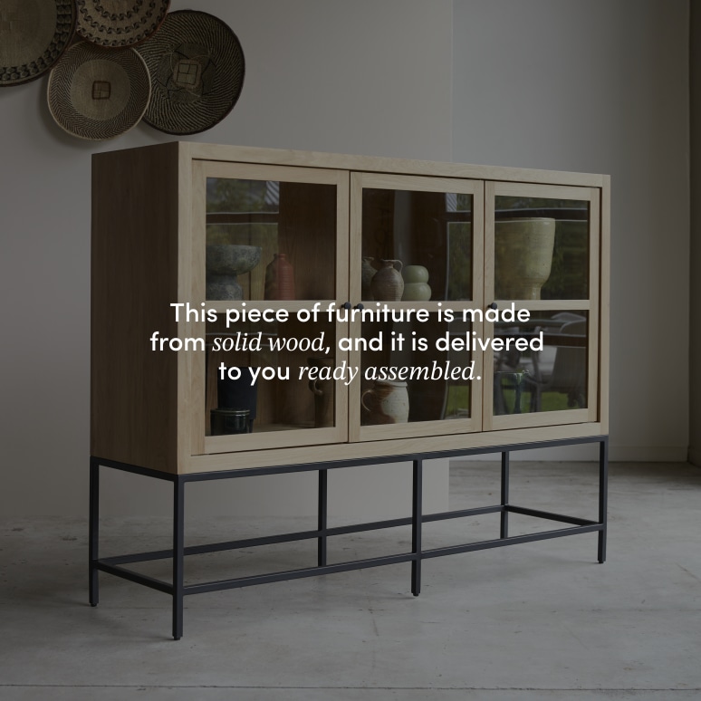 Babeth - Solid Oak low Display Cabinet