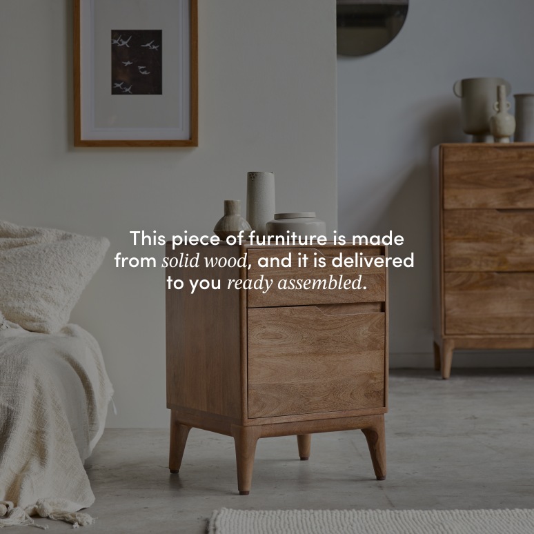 Gabrielle - Solid Mango Wood Nightstand