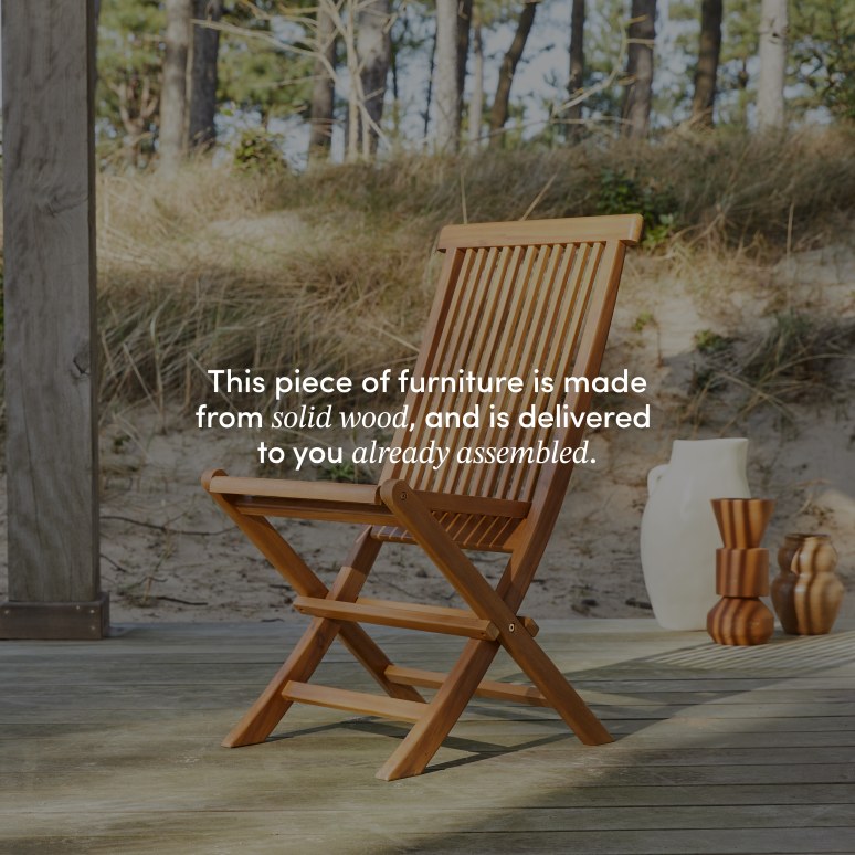 Capri - Set of 2 solid acacia garden chairs