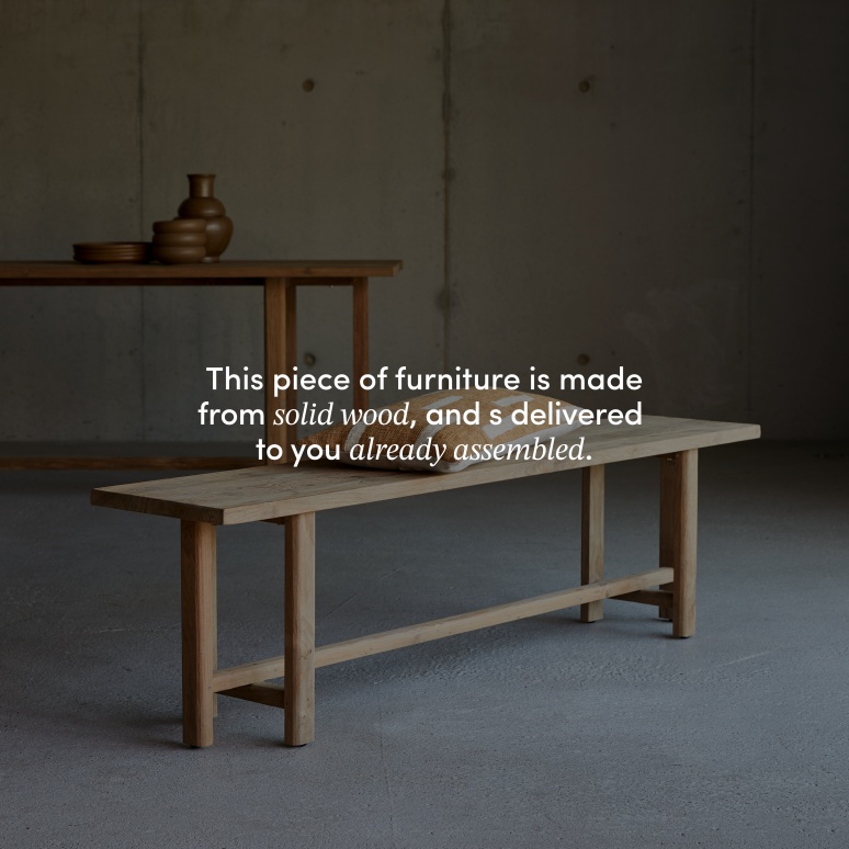 Antonia - Reclaimed Solid Teak Bench